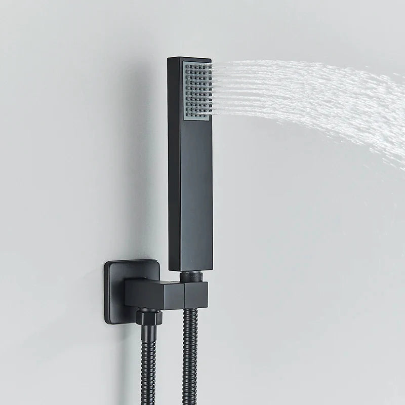 Afralia™ Wall Mounted Waterfall Bath Faucet Set with Tub Spout