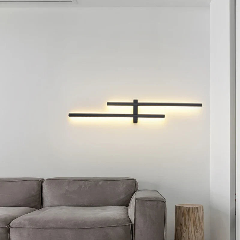 Modern LED Wall Lamp Art Deco Bedroom Sconces Black White Aluminum Afralia™