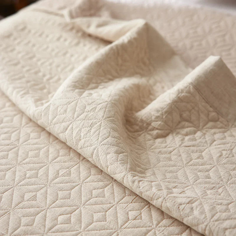 Afralia™ Lyocell Linen Quilted Bedspread - Thin Summer Quilt Blanket