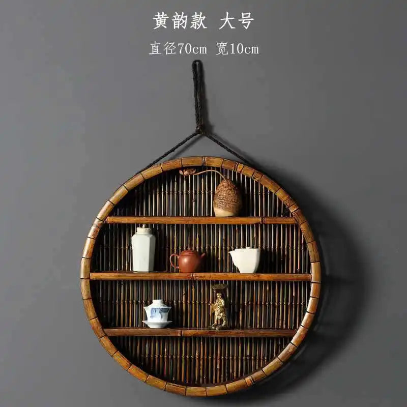 Afralia™ Zen Bamboo Shelves Teapot Rack Multi Layer Display Stand