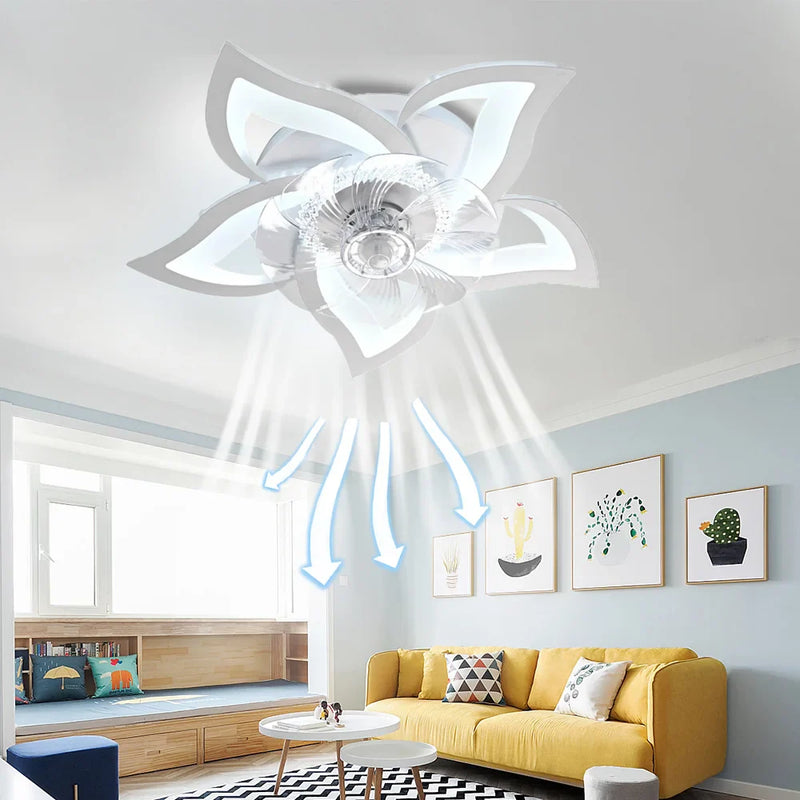 Afralia™ LED Ceiling Fan Light: Remote Control, Dimmable, Modern Design