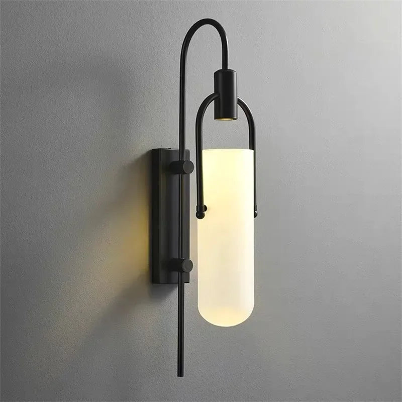 Afralia™ Modern Glass Wall Sconce Light Fixture for Bedside Living Room