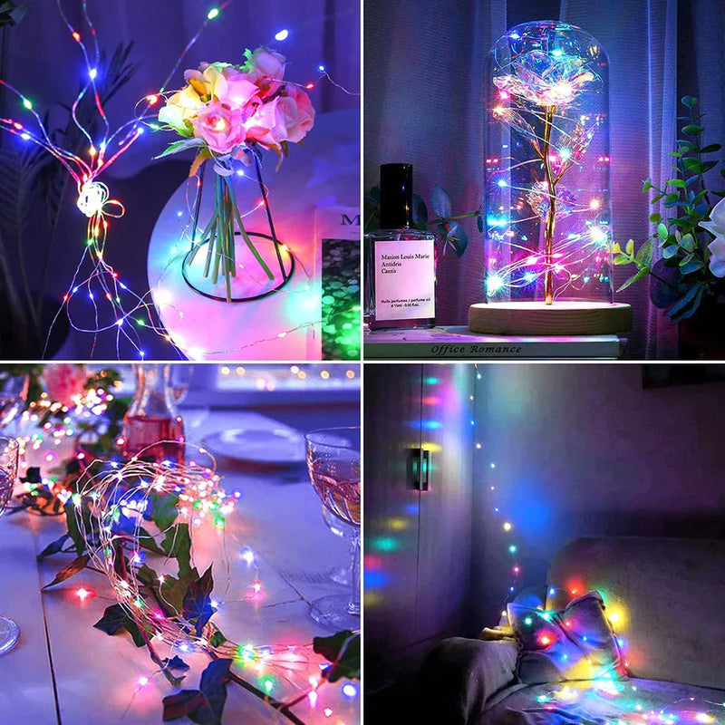 Afralia™ Solar Fairy Lights Outdoor LED String Lights for Christmas Garden Party