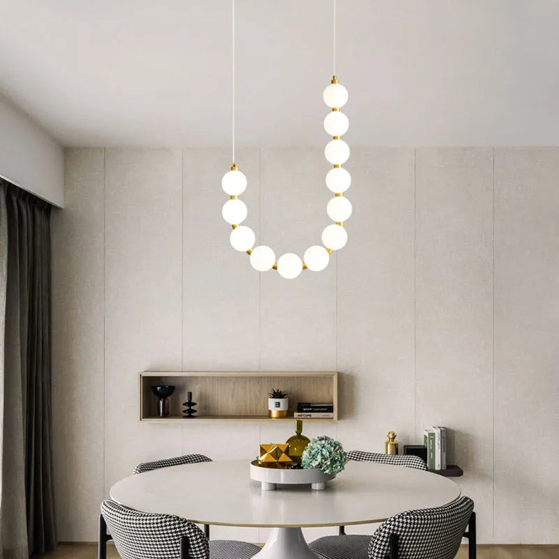 Afralia™ Acrylic LED Chandelier: Modern Living Room Pendant Lamp