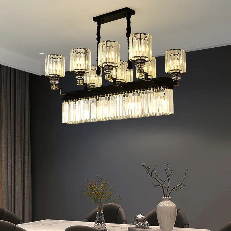 Afralia™ Crystal Chandelier Light: Luxury Living Room Dining Bedroom Airy Elegance