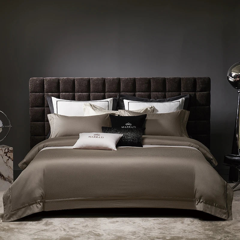 Afralia™ Luxury 1600TC Egyptian Cotton Jacquard Bedding Set - 4Pcs