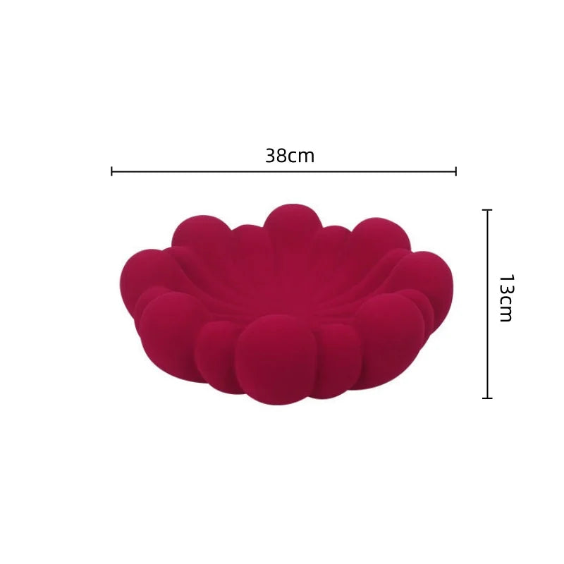 Afralia™ Geometric Petal Design Resin Organizer Bowl, Home Decor Figurine