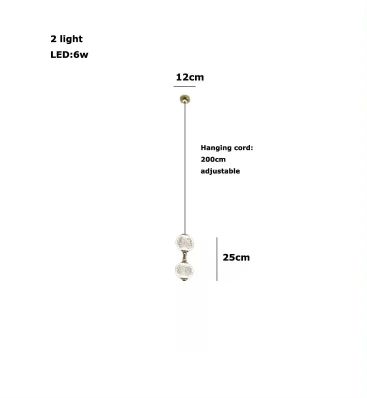 Afralia™ Pearl Necklace LED Pendant Light for 6m Staircase