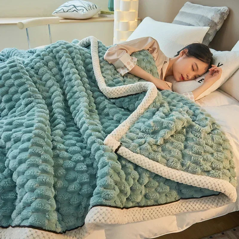 Afralia™ Turtle Velvet Autumn Blanket - Soft & Fluffy Coral Velvet Throw Blanket