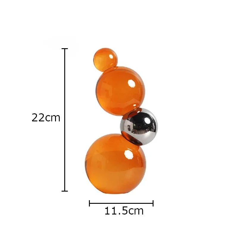 Afralia™ Spherical Crystal Ball Ornaments for Desk Decoration and Abstract Artwork