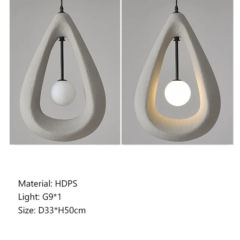 Afralia™ Nordic Wabi Sabi Pendant Lights for Stylish Dining Room and Bedroom Decor