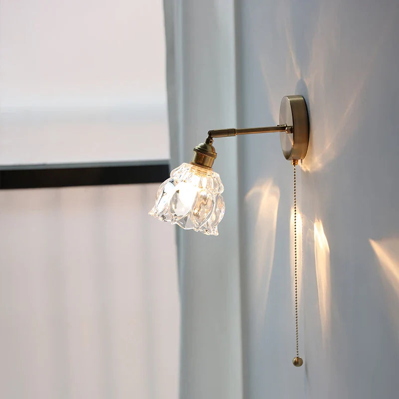 Afralia™ Clear Glass LED Wall Sconce Modern Rotate Stair Light