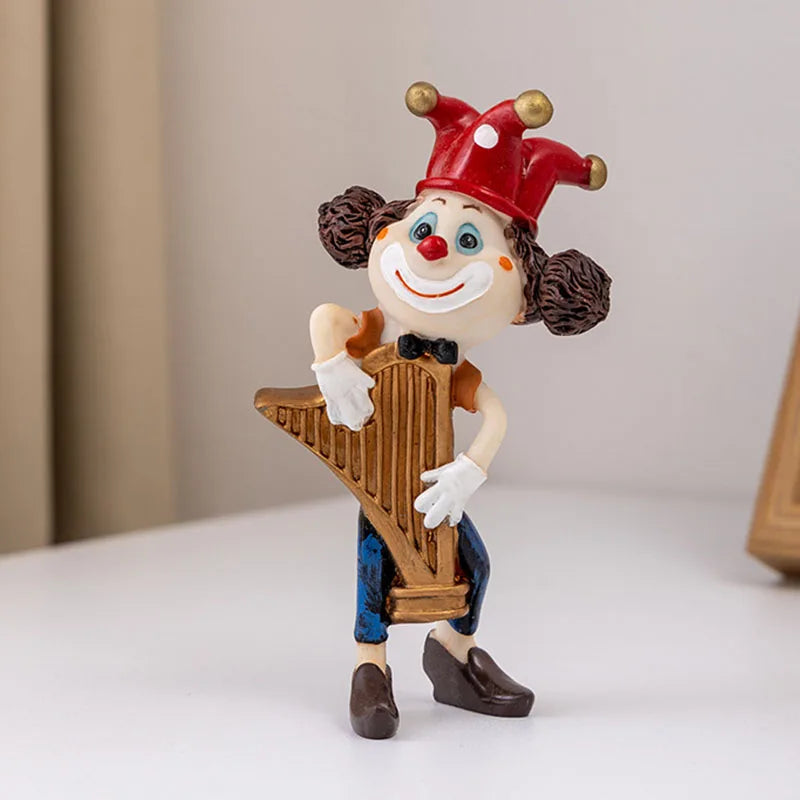 Afralia™ Clown Resin Art Statue Figure for Interior Decor and Home Spirit