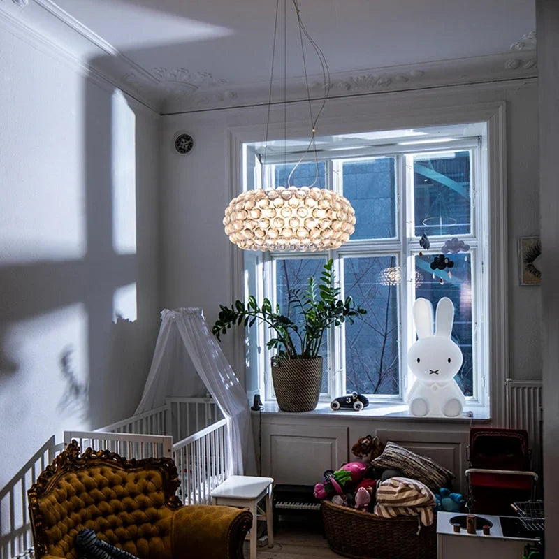 Afralia™ Crystal Pendant Lamp for Nordic Style Living Room and Bedroom
