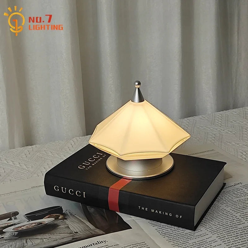 Afralia™ Rechargeable LED Table Lamp Touch Switch USB Charging for Home Office Study Bedroom