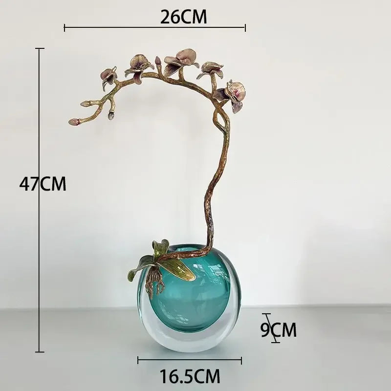 Afralia™ Luxury Enamel Glass Home Decoration: New Chinese Style Handmade Crafts