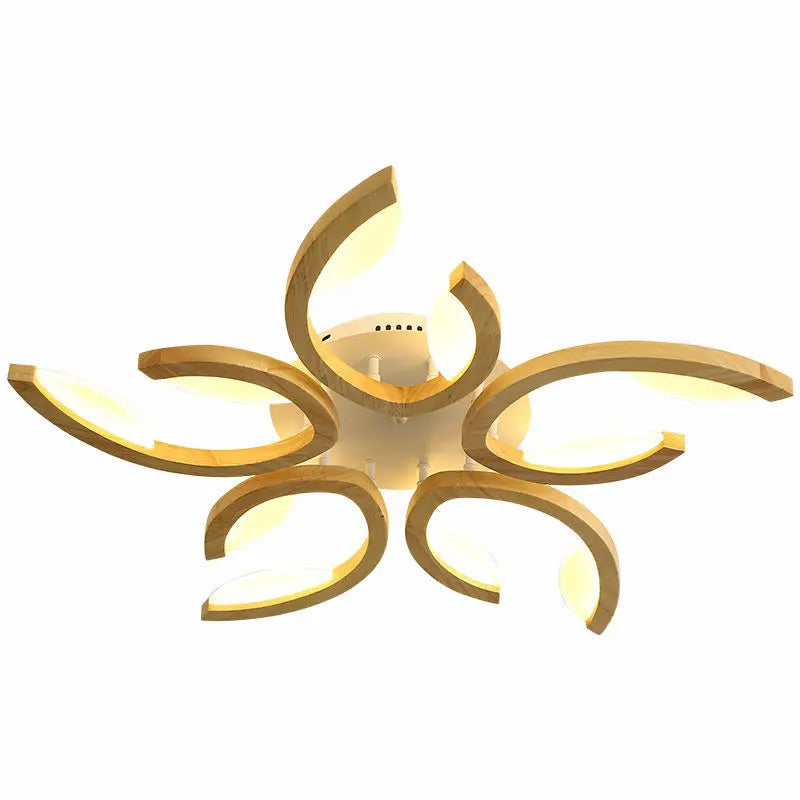 Afralia™ Wooden LED Ceiling Lamp for Bedroom and Living Room Decor