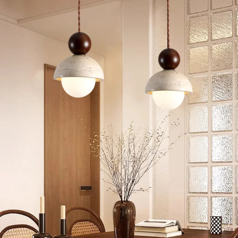 Afralia™ Yellow Travertine LED Pendant Lights - Modern Nordic Home Decor
