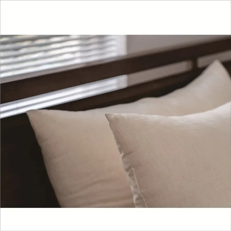 Afralia™ Solid Color Linen Cotton Pillow for Hotel Home - Rectangle Neck Pillows