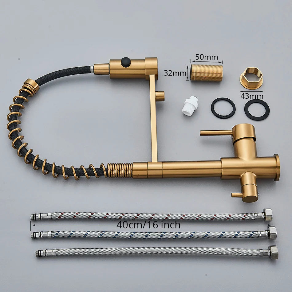 Afralia™ Dual Spout Water Filter Faucet with Rotation Water Purification Feature