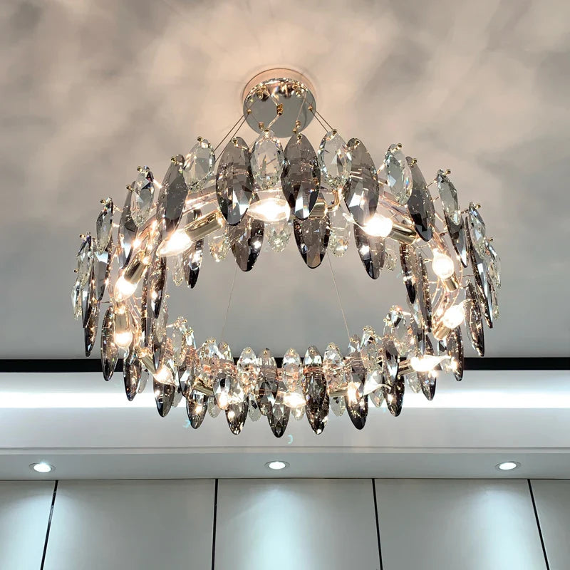 Afralia™ Luxury Crystal Light Chandelier: High-End Nordic Kitchen Living Room Home Decor