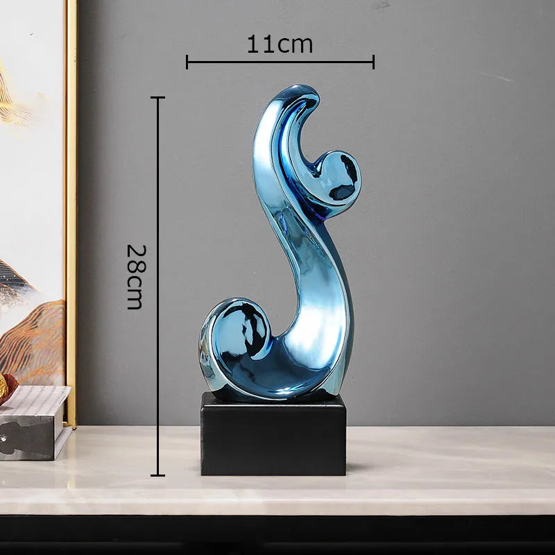 Afralia™ Musical Note Ceramic Statue Desk Decoration - Room Aesthetic Decor
