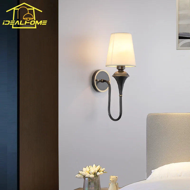 Afralia™ Copper Glass LED Wall Sconce, Black/Gold Luxury Minimalist for Living Room & Bedroom
