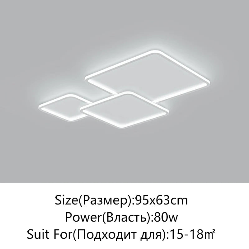 Afralia™ Modern Black & White LED Ceiling Chandelier for Living, Dining, and Bedrooms