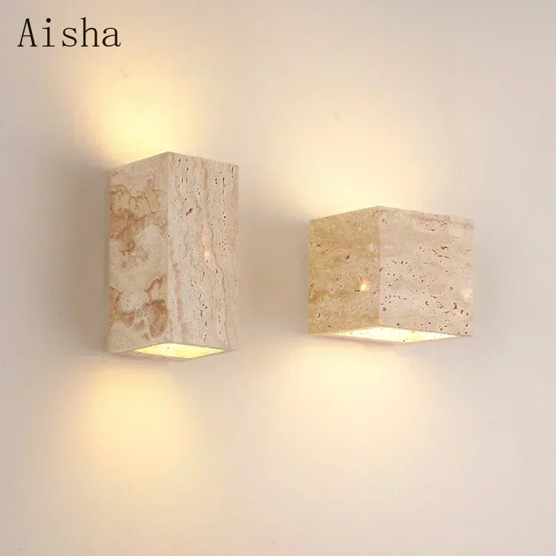 Afralia™ Yellow Cave Stone Wall Lamp for Home Gardens, Courtyards, and Landscape Decoration