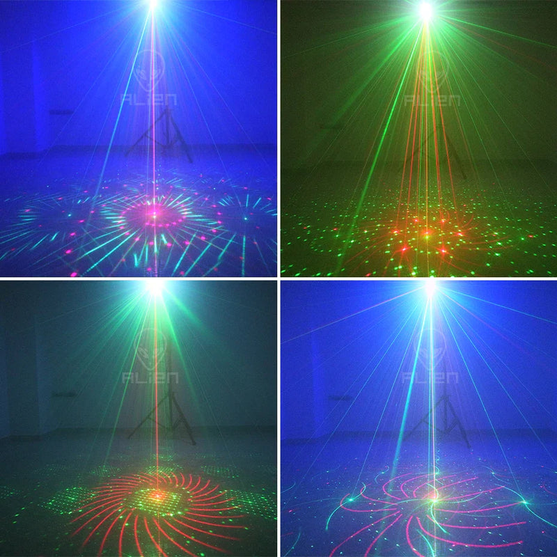 Afralia™ RGB LED DJ Disco Light Laser Projector for Party Dance Birthday Wedding