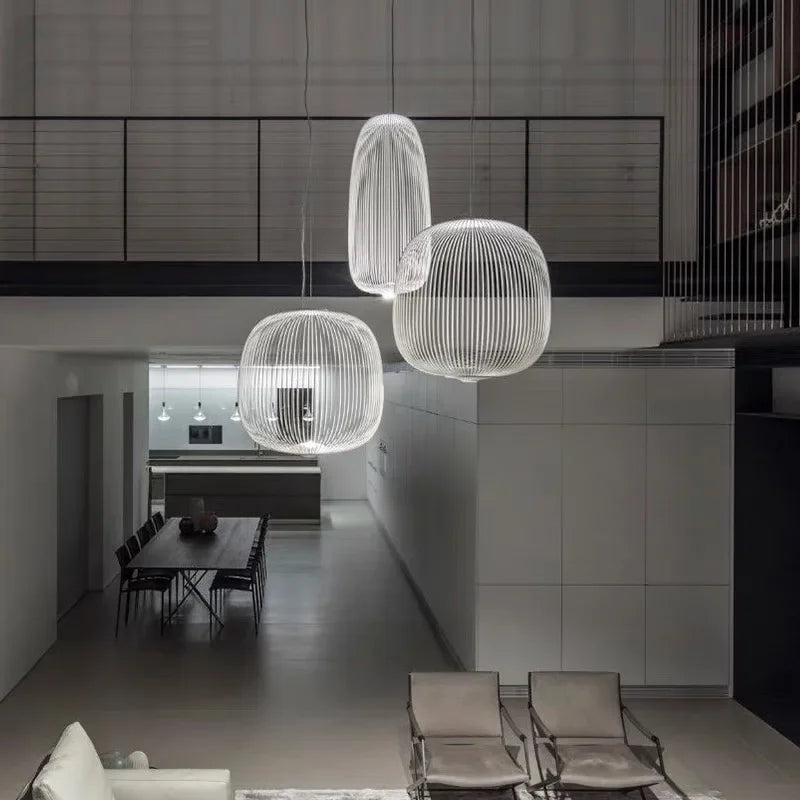 Nordic Remote Foscarini Spokes Chandelier for Dining Living Room, Afralia™ Industrial Hanging Lamp