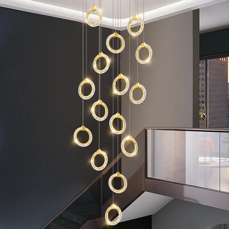 Afralia™ Round Acrylic Branch Chandelier for Living Room and Kitchen