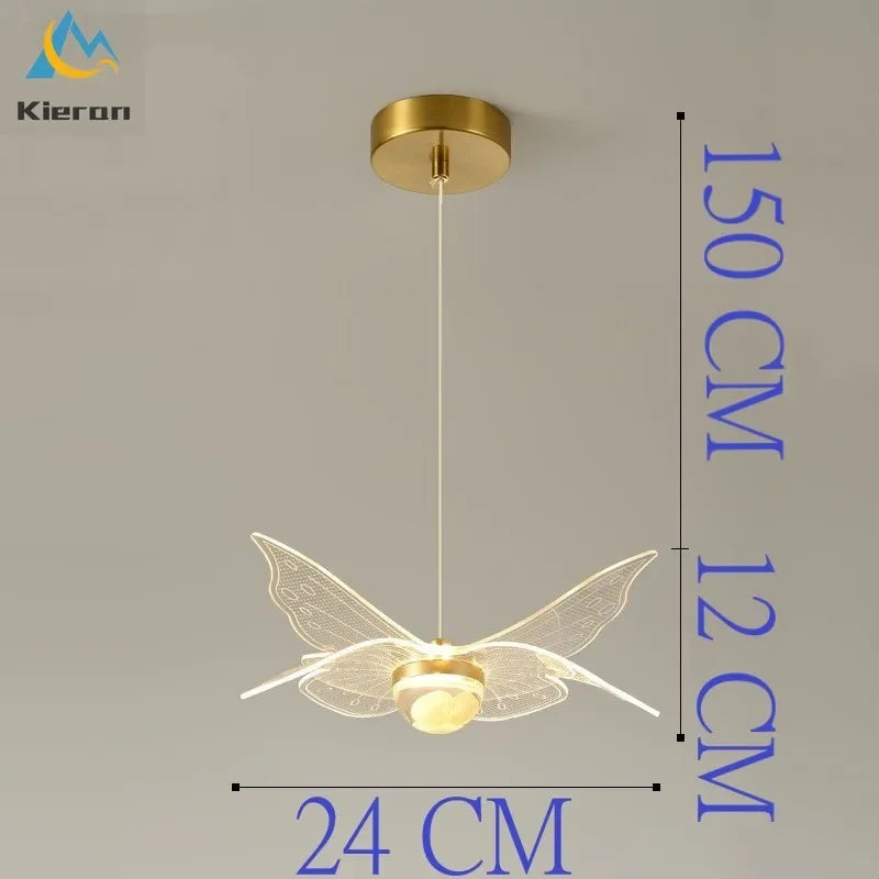 Afralia™ Butterfly LED Chandelier: Nordic Modern UFO Pendent Lamp for Home Decor