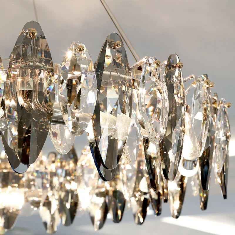 Afralia™ Kristal 2024 Chandelier LED Light for Dining and Living Room Decor