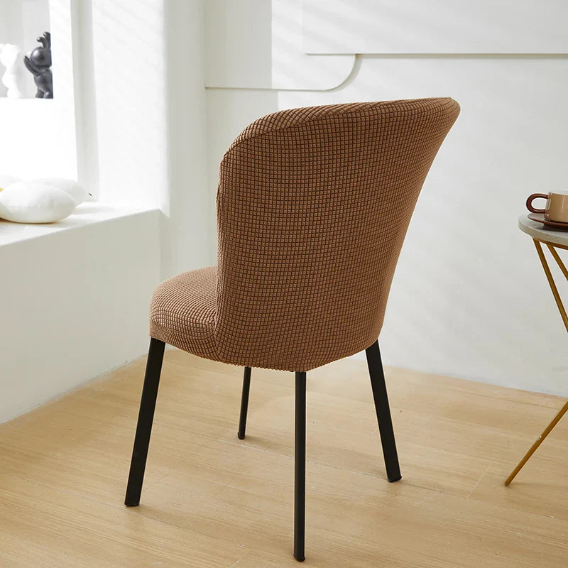 Afralia™ Fleece Round Chair Cover | Spandex Slipcover for Home Banquet Decor