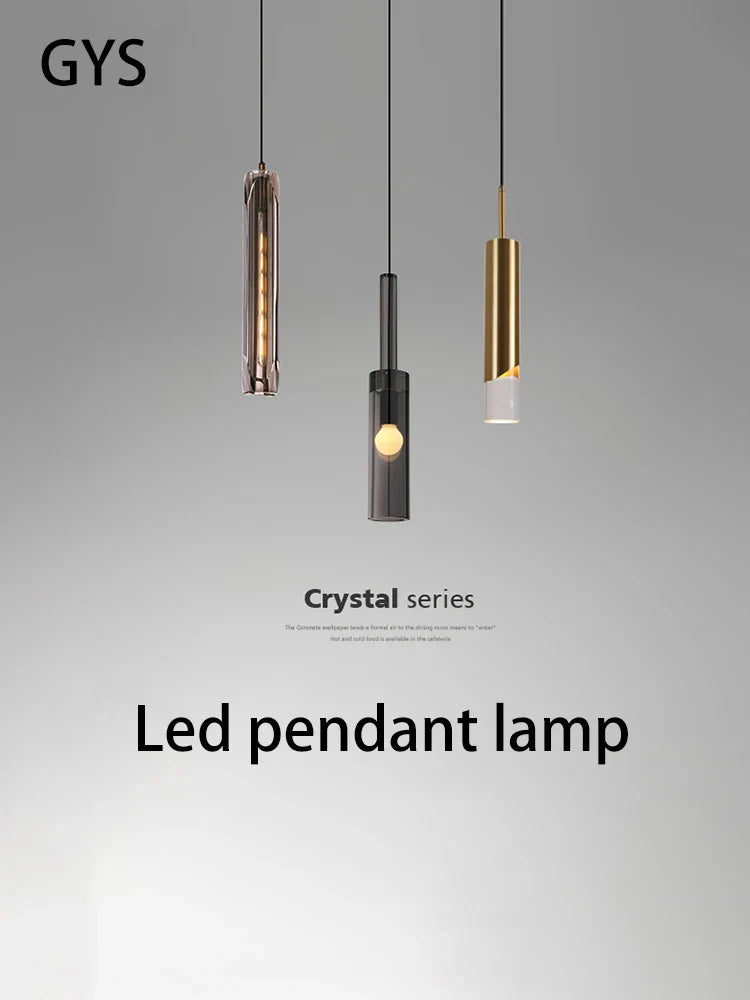 Afralia™ Modern Copper Acrylic Pendant Light: Stylish Long-Line Spotlight for Room and Bar