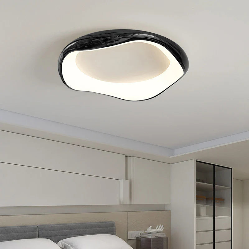 Afralia™ Modern Minimalist Bedroom Chandelier, Smart Ceiling Lamp for Living Room, Dining, Silver, Black, White.