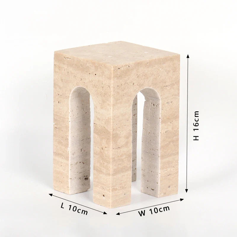 Afralia™ Luxury Marble Sculptures for Home Decor - Minimalist Travertine Ornaments for Stylish Living Spaces