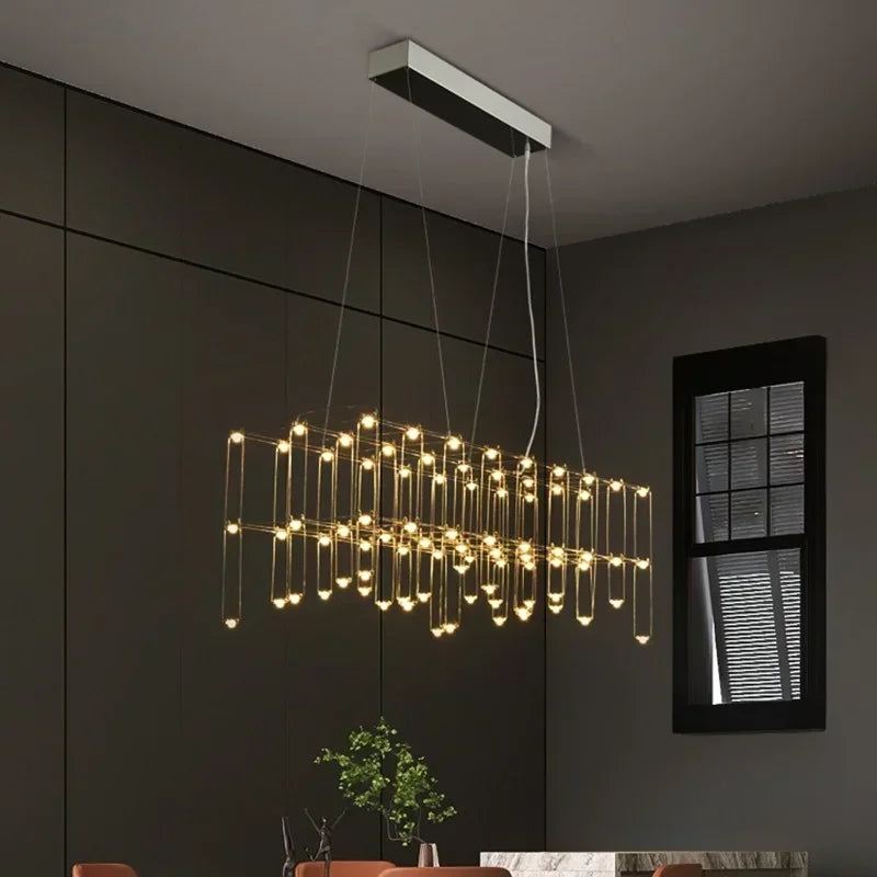 Afralia™ Nordic Starry Chandelier: Minimalist Luminaire for Clothing Store, Bar & Desk