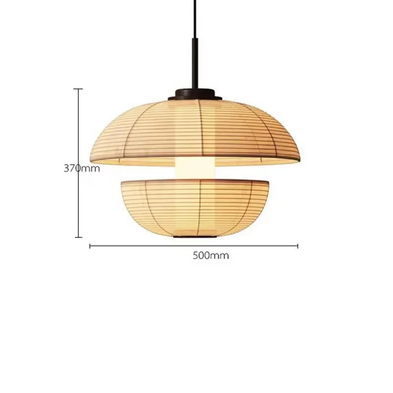Afralia™ Japanese Wabi Sabi Fabric Pendant Light: Traditional and Creative Lighting for Dining Room