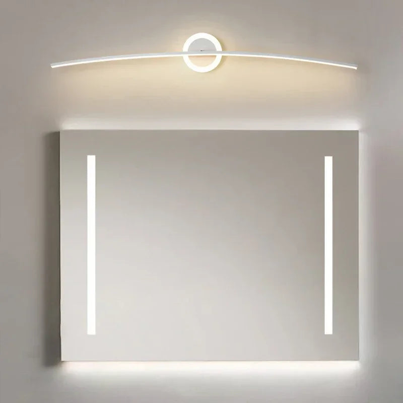 Afralia™ LED Wall Lamps: Modern Iron Baking Paint Craft Light for Bathroom Bedroom Living Room