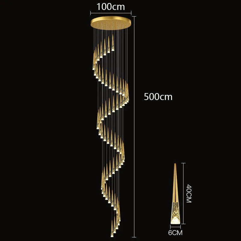 Afralia™ Nordic Home Decoration Stair Chandelier Living Room Dining Pendant Lights Ceiling Lighting