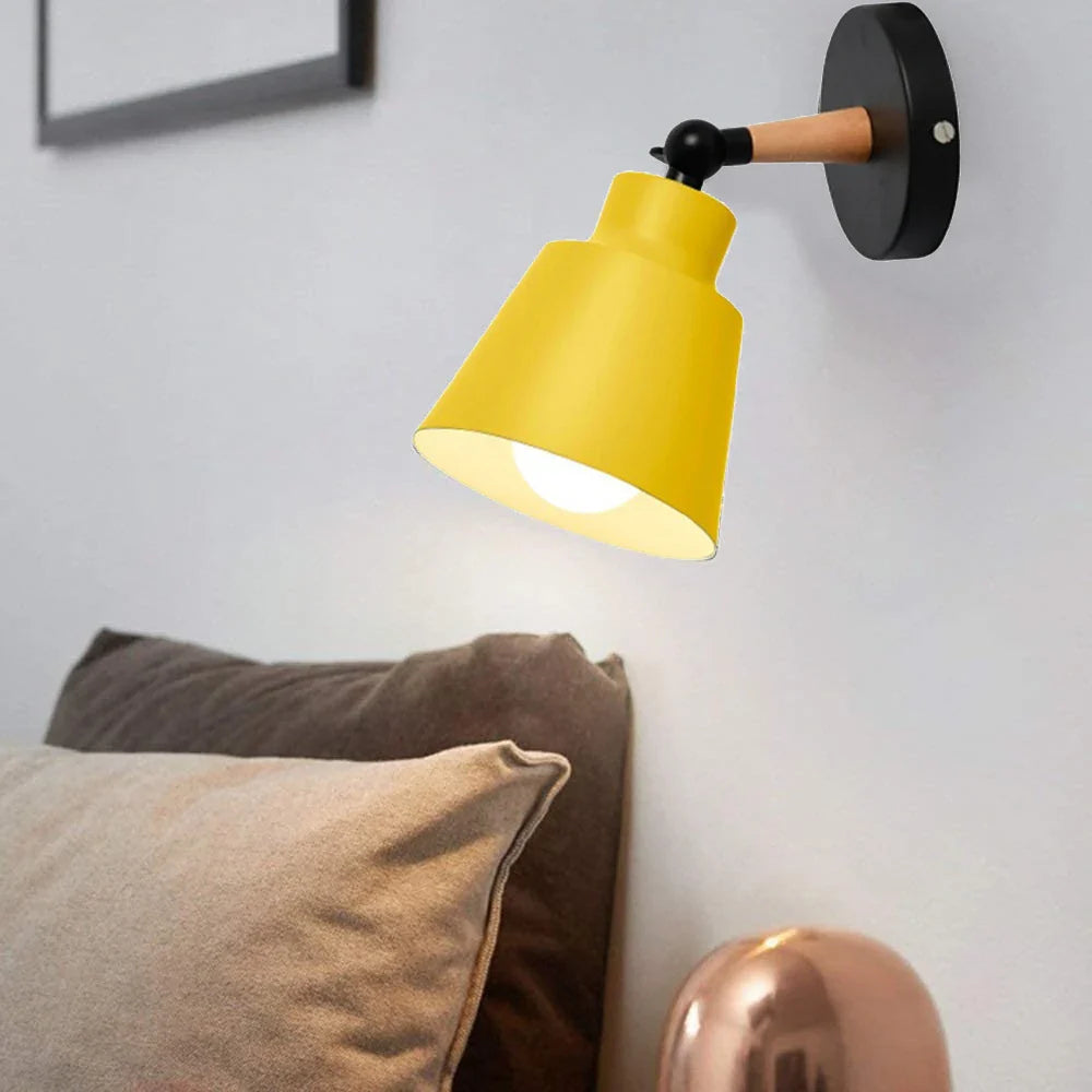 Afralia™ Wood Wall Sconce LED Light Modern Nordic Style Bedroom Home Decor Lighting