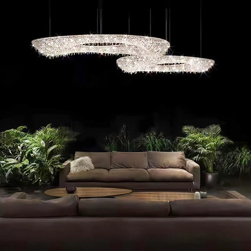 Afralia™ Crystal Chandelier Luminaire Indoor Lighting Fixture Luxury Design