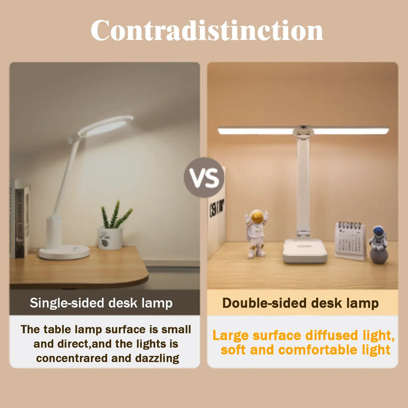 Afralia™ LED Desk Lamp: Rechargeable, Dimmable, Touch Control, Foldable, Eye Protection