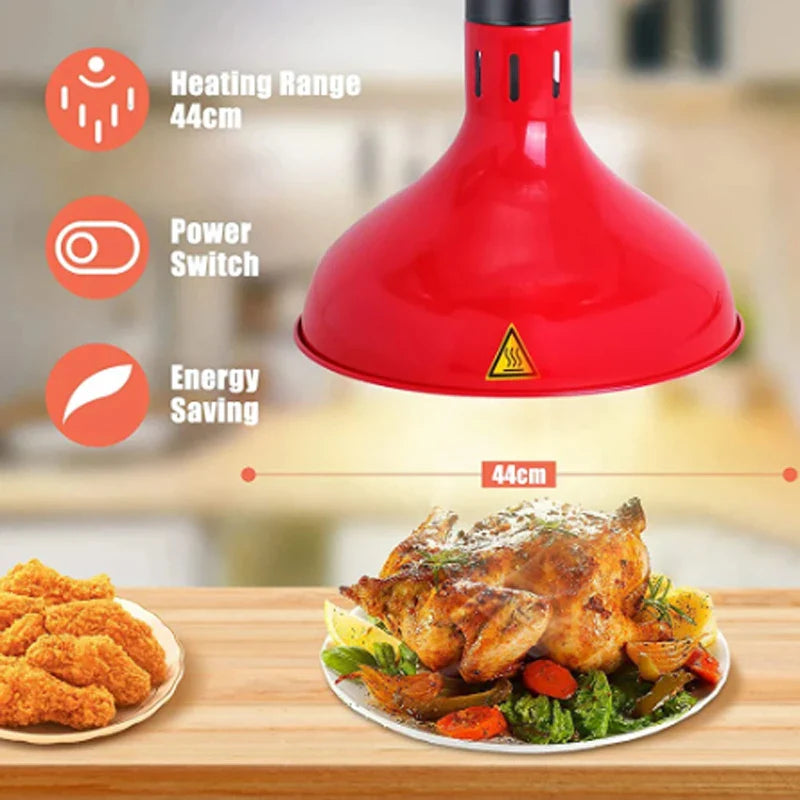 Afralia™ Electric Food Heat Lamp: Telescopic Pendant Light for Restaurant's Kitchen Fixtures