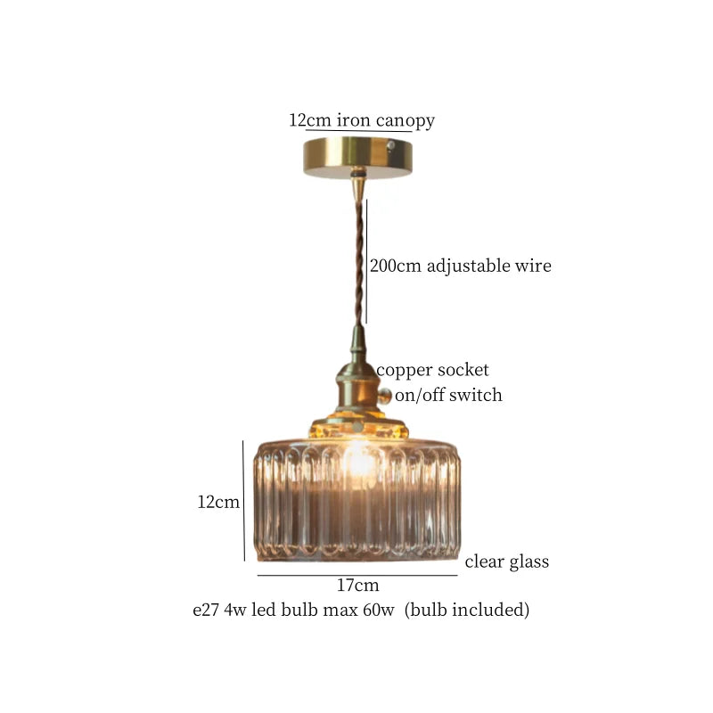 Afralia™ Nordic Clear GlassLED Hanging Lamp for Modern Pendant Lights Decoration