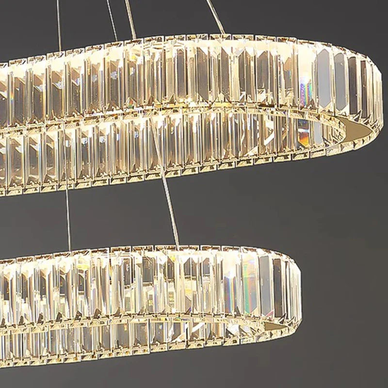 Afralia™ Crystal Chandelier: Modern Living & Dining Room Pendant Lights