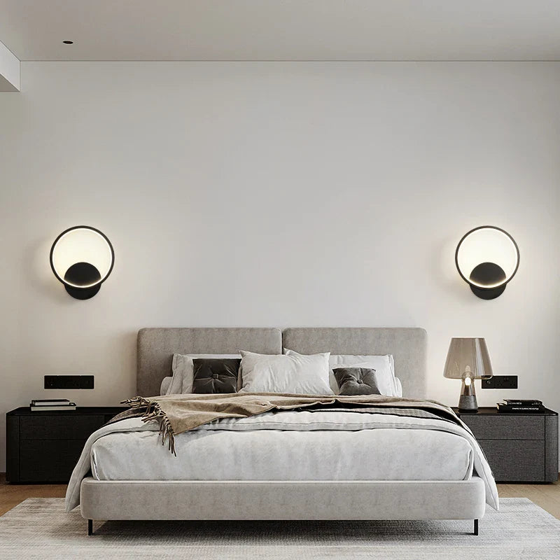Afralia™ Modern LED Ring Wall Light for Restaurant, Living Room, Bedroom