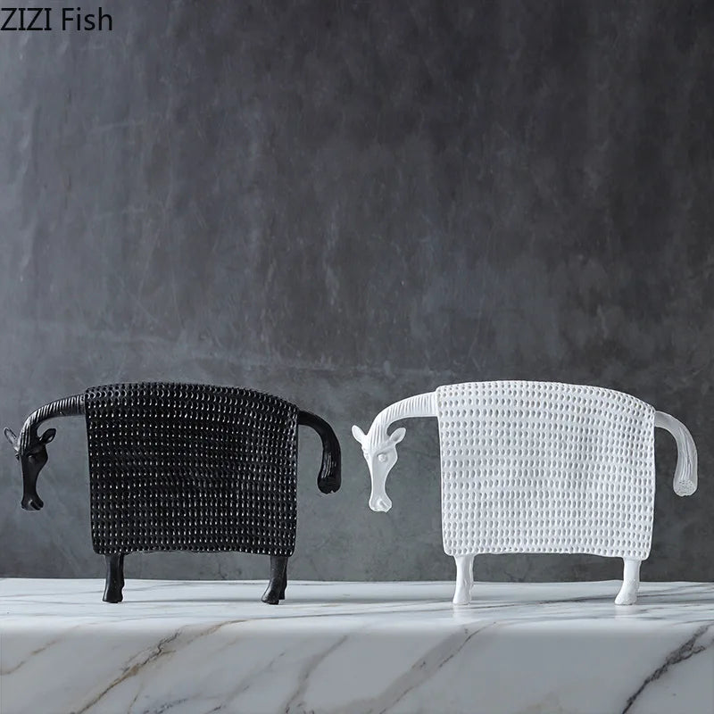 Afralia™ Armored Warhorse Resin Desk Decoration - Creative Horse Ornaments for Room Decor